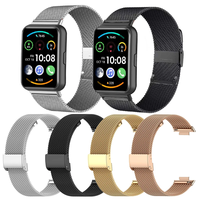 

Watch Strap For Huawei Watch Fit 2 Metal Stainless Steel Bracelet For Huawei Watch Fit Smart Watch Accessories Huawei Fit 2 Band