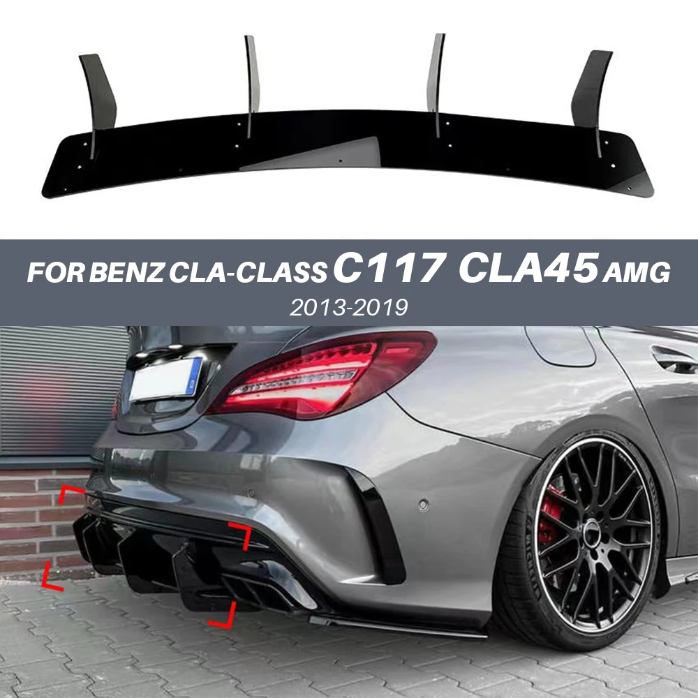 

Диффузор для заднего бампера Benz CLA-Class C117 CLA45 AMG, защитный спойлер, Аксессуары для автомобилей 2013 2014 2015 2016 2017 2018 2019