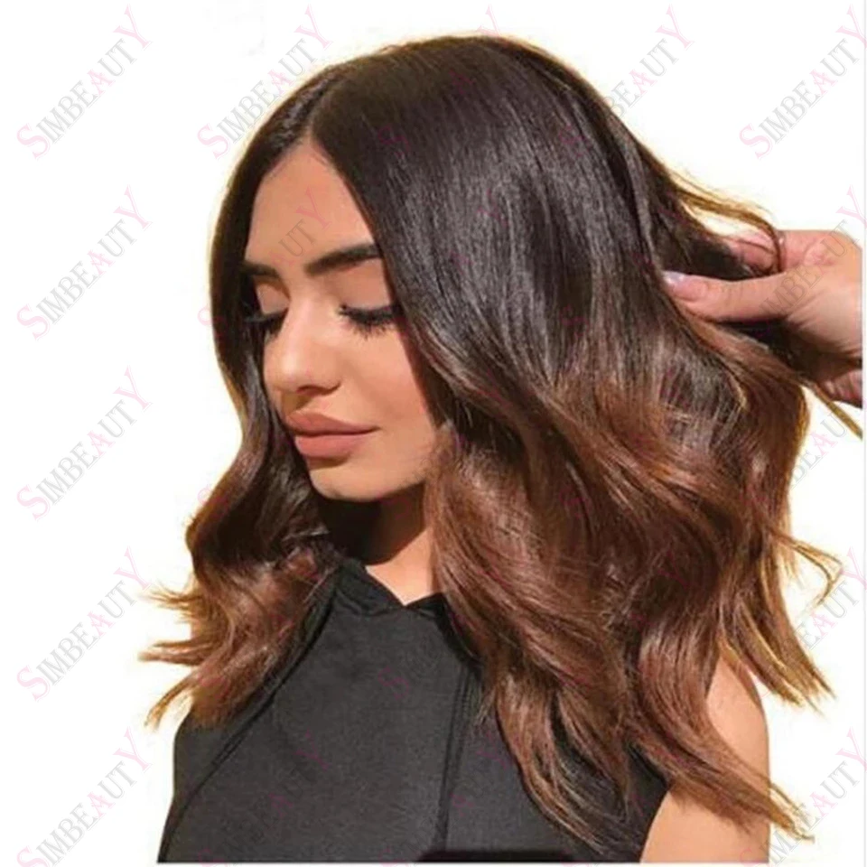 

Парик на сетке 13x6 с челкой и прямыми волосами, 5x5