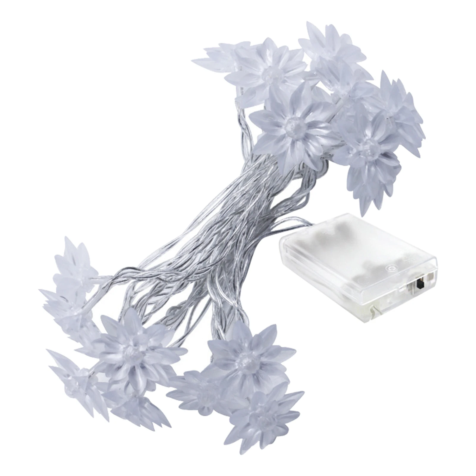 

5M Party Living Room 40 LED Durable Battery Operated String Light Wedding Lotus Flower Indoor Outdoor Yard Bedroom Garden