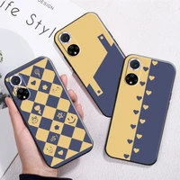 fashion colorblock checkerboard phone case for huawei p20 pro p30 lite honor 10 8x 9x 10x 9a soft coque liquid silicon back
