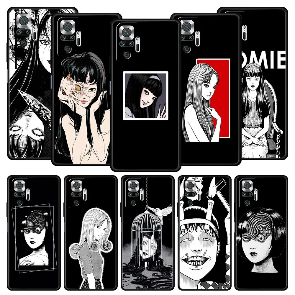 

Soft Phone Case For Xiaomi Redmi Note 10 11 9 8 Pro 9S 7 8T 9T 9A 8A 9C K50 K40 Gaming Cover Junji Ito Terror Horror Tomie Anime