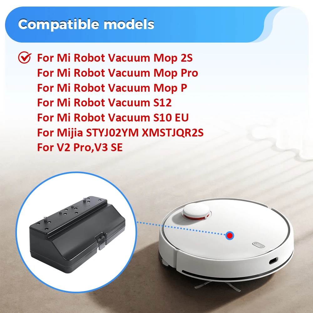 Резервуар для воды для робота-пылесоса Xiaomi Mi Robot Vacuum Mop Pro2S, VIOMI V2, V2 PRO, V3, MIJIA 3C, STYJ02YM, S12, S10EU, вместимостью до 550 мл (art.: 3920dae46da03) - 3920dae46da03