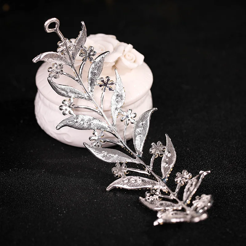 

Rhinestone Leaf Embellishment Hair Accessories Princess Banquet Dress Updo Hair Accessories