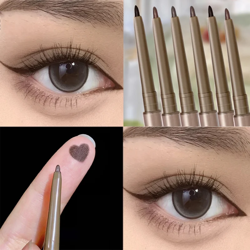 Matte Lying Silkworm Pen Brown Black Lasting Not Blooming Quick Drying Eye Liner Pen Eyes Makeup