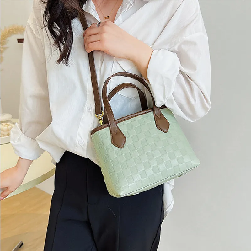 

women small summer plaid green blue black white crossbody bag for lady fashion fresh novelty design shoulder handbag