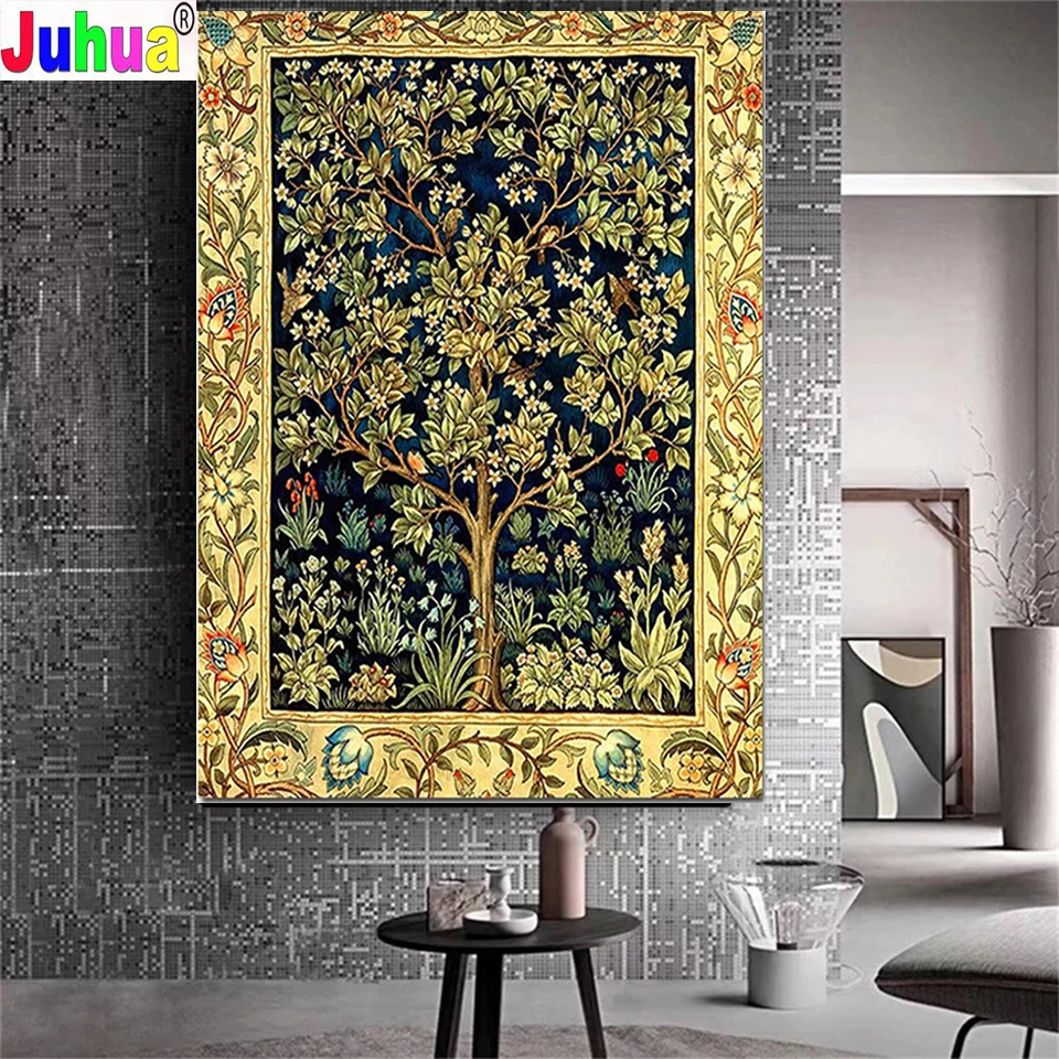 

5D алмазная живопись «сделай сам», вышивка крестиком, денежное дерево, полная круглая Алмазная вышивка, счастливое растение, полное алмазное...