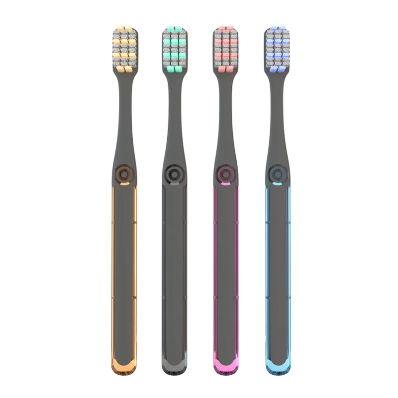 

High quality soft bristle adult silicone Charcoal nano toothbrush oral care nano antibacterial toothbrush Dental Oral Care