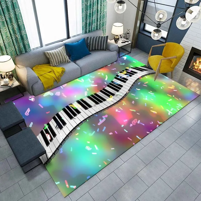 

Piano Keys Music Carpet for Living Room Anti-Slip Door Mat Home Decor Kids Area Rugs Gamer Room Decor Bedroom Bathroom Floor Mat