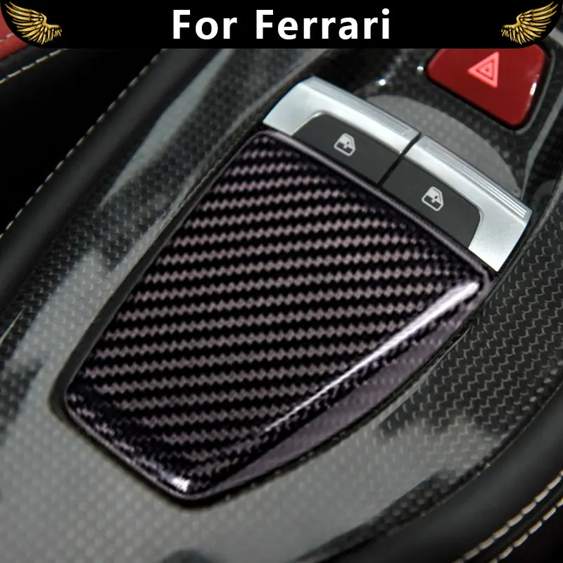 

For Ferrari 458 2011-2016 Real Carbon Fiber Car Glass Lifter Switch Cover Modified Interior Trim Car Styling Accessories