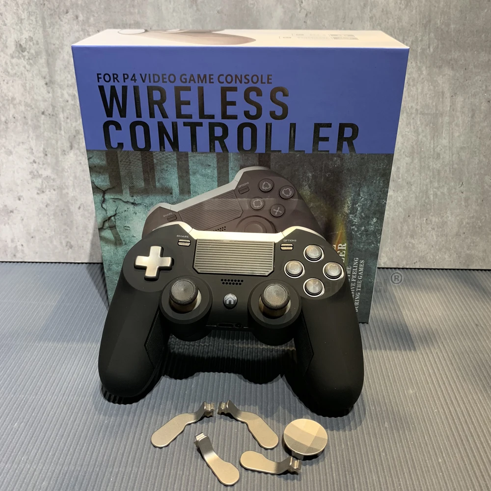 Черно-синяя Беспроводная двойная вибрационная игровая консоль контроллер