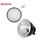 Стандартный светорассеиватель Bowens 7 дюймов с отражателем и сотовой сеткой godox на 60  для студийной фотовспышки