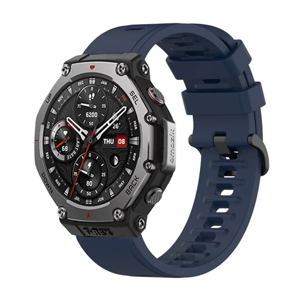 Фото Силиконовый ремешок для умных часов Amazfit T-rex 3, разъем для браслета, спортивный ремешок для Huami Amazfit T-rex 3, аксессуары для браслета №4