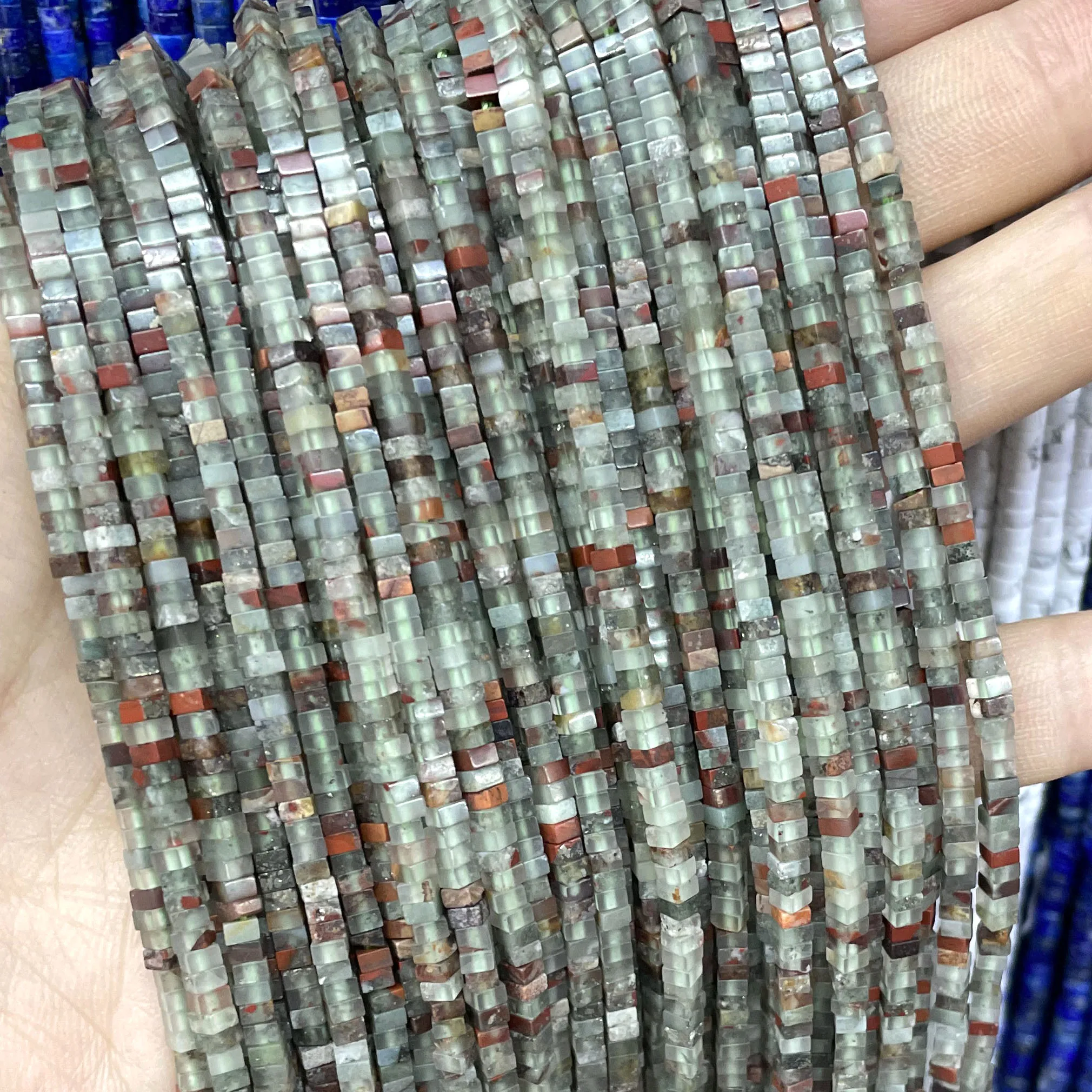 1x2 мм натуральный квадратный тигровый глаз клубника кварц камень разделитель