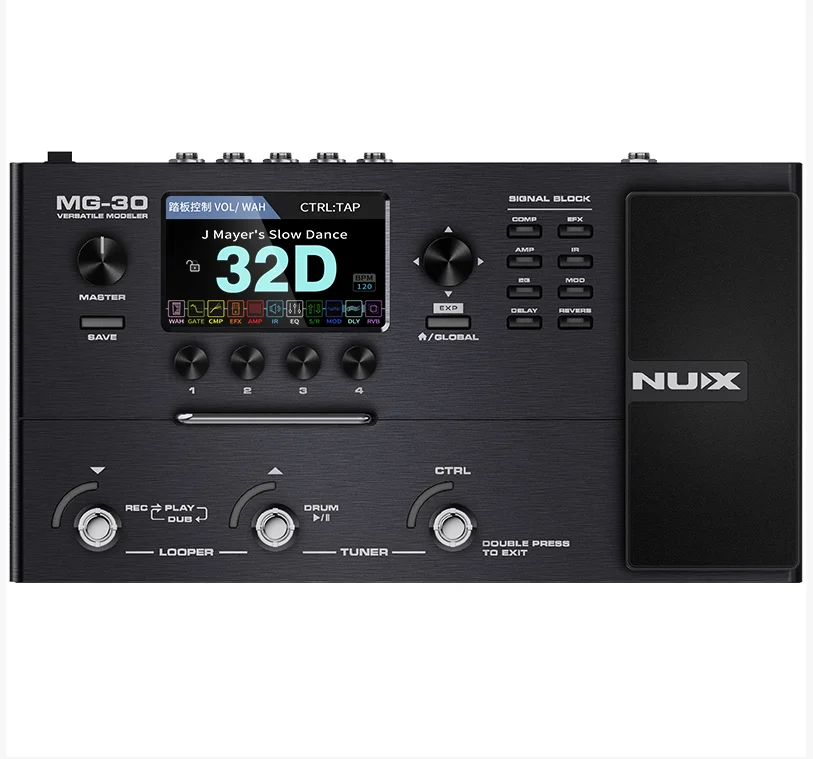 

Hot NUX MG-30 popular guitar multi effects with pedal designed by guitarists for professional performance Pro-Level Modeling