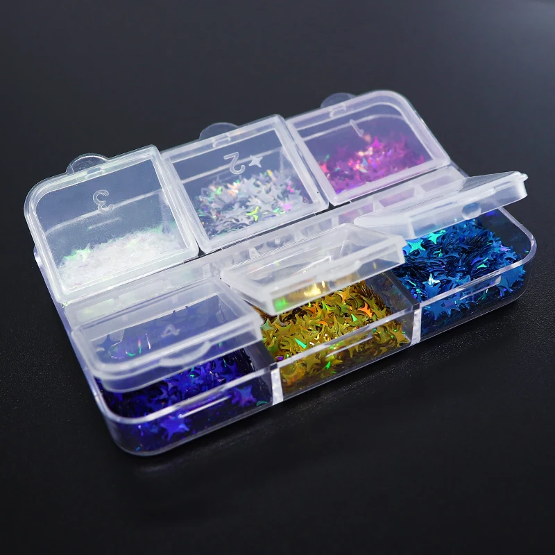 Holographic Star Glitter For Resin Filling Moule Epoxy Silicone Resin Mold DIY Crafts Decoration Star Sequins Resin Supplies Kit