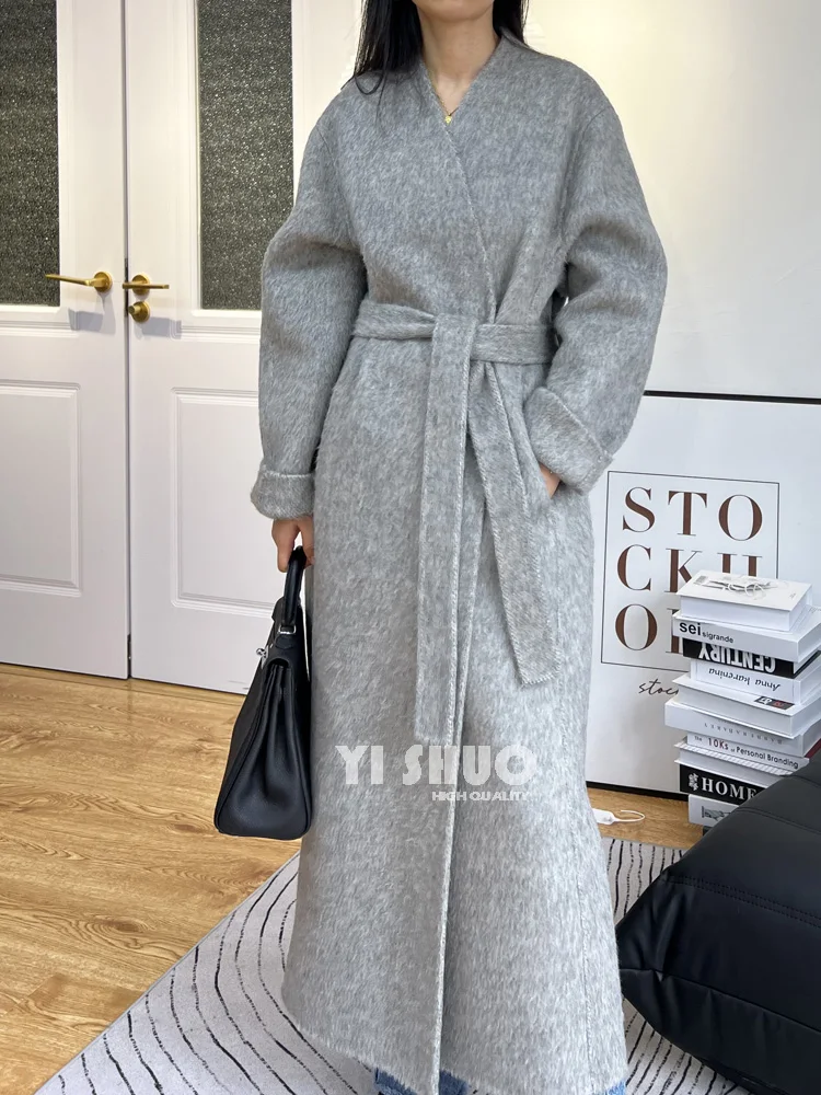 Высококачественное светильник серое удлиненное двухстороннее шерстяное и