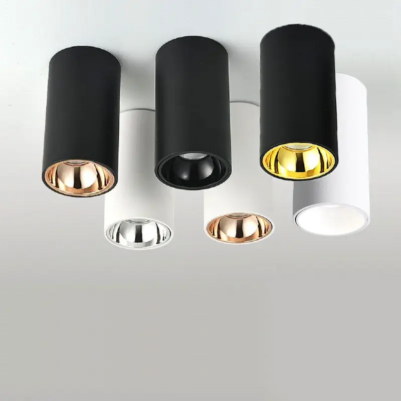 

Cylinder Livingroom Kitchen Bedroom Foyer Offcer Rose Gold Dimmable LED Ceiling lights 5W 10W 15W 20W Ceiling lamp