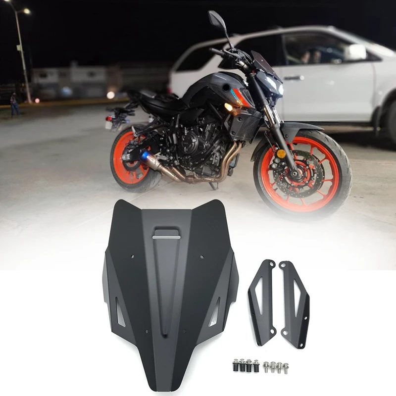 

For YAMAHA MT07 MT-07 2021-2022 Motorcycle Windshield Windscreen Aluminum Wind Shield Deflectore