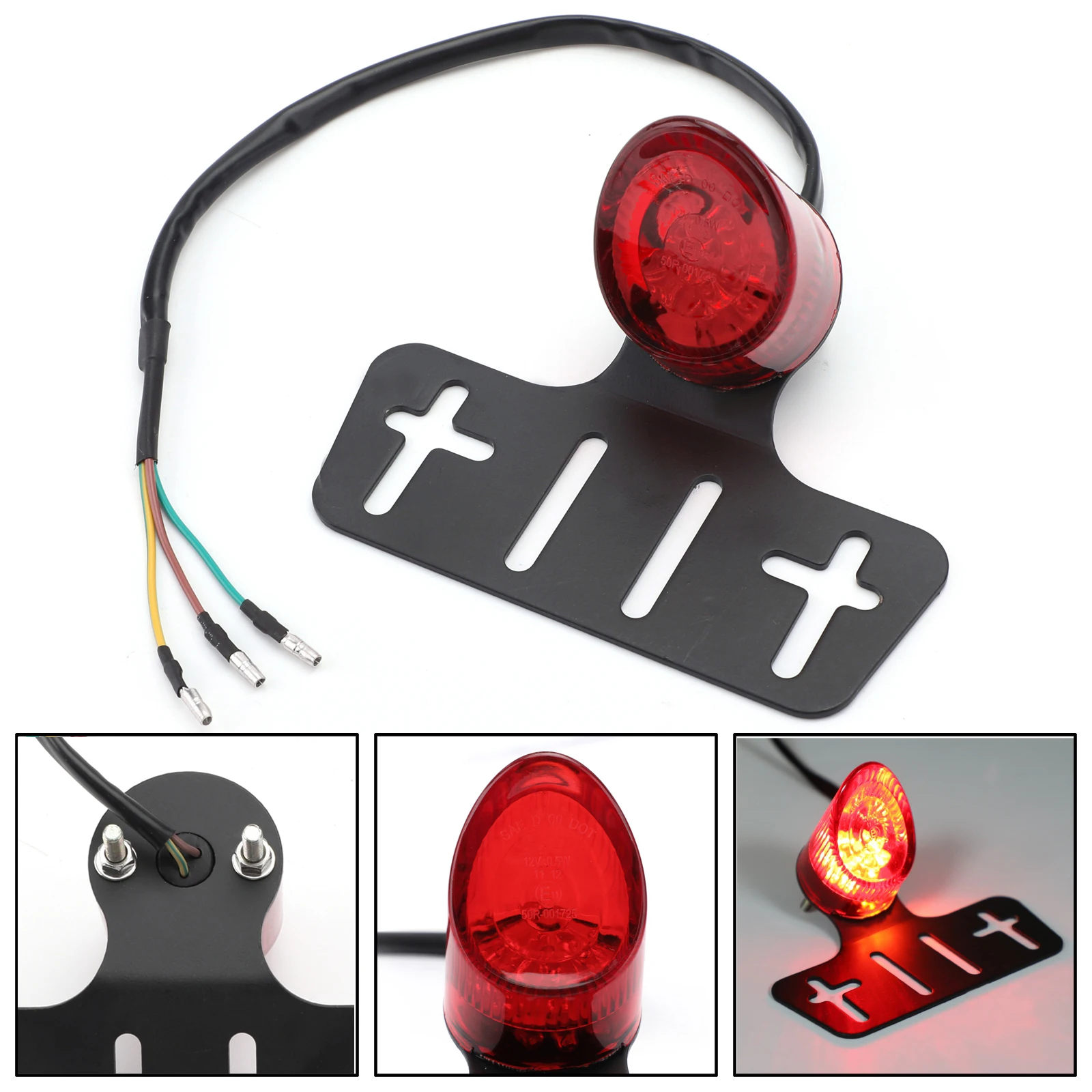 

Artudatech Motorcycle Bike Led Brake Tail Light With License Plate Mount Holder Bracket