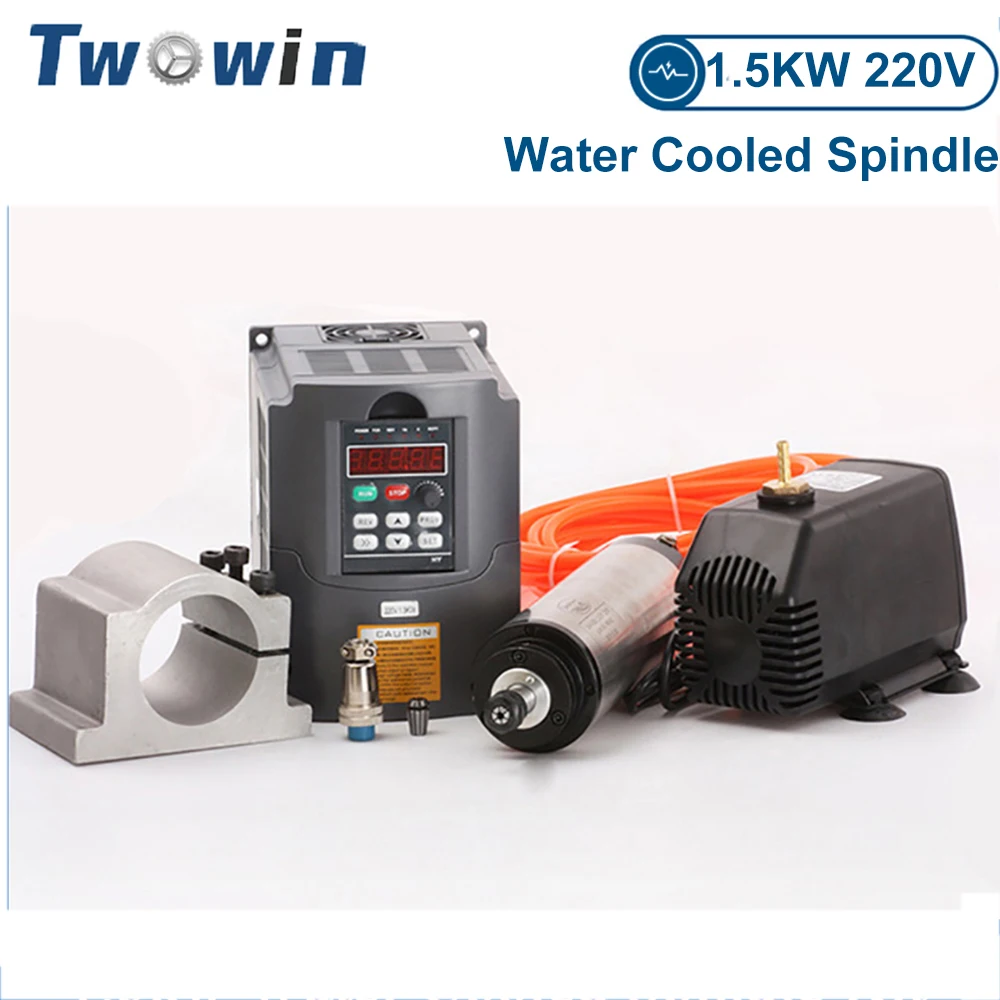 

220 кВт в шпиндель с водяным охлаждением VFD переключатель 65 мм зажим водяной насос охлаждения 13 шт. ER11 для станка с ЧПУ Токарный станок деревообрабатывающий фрезерный станок