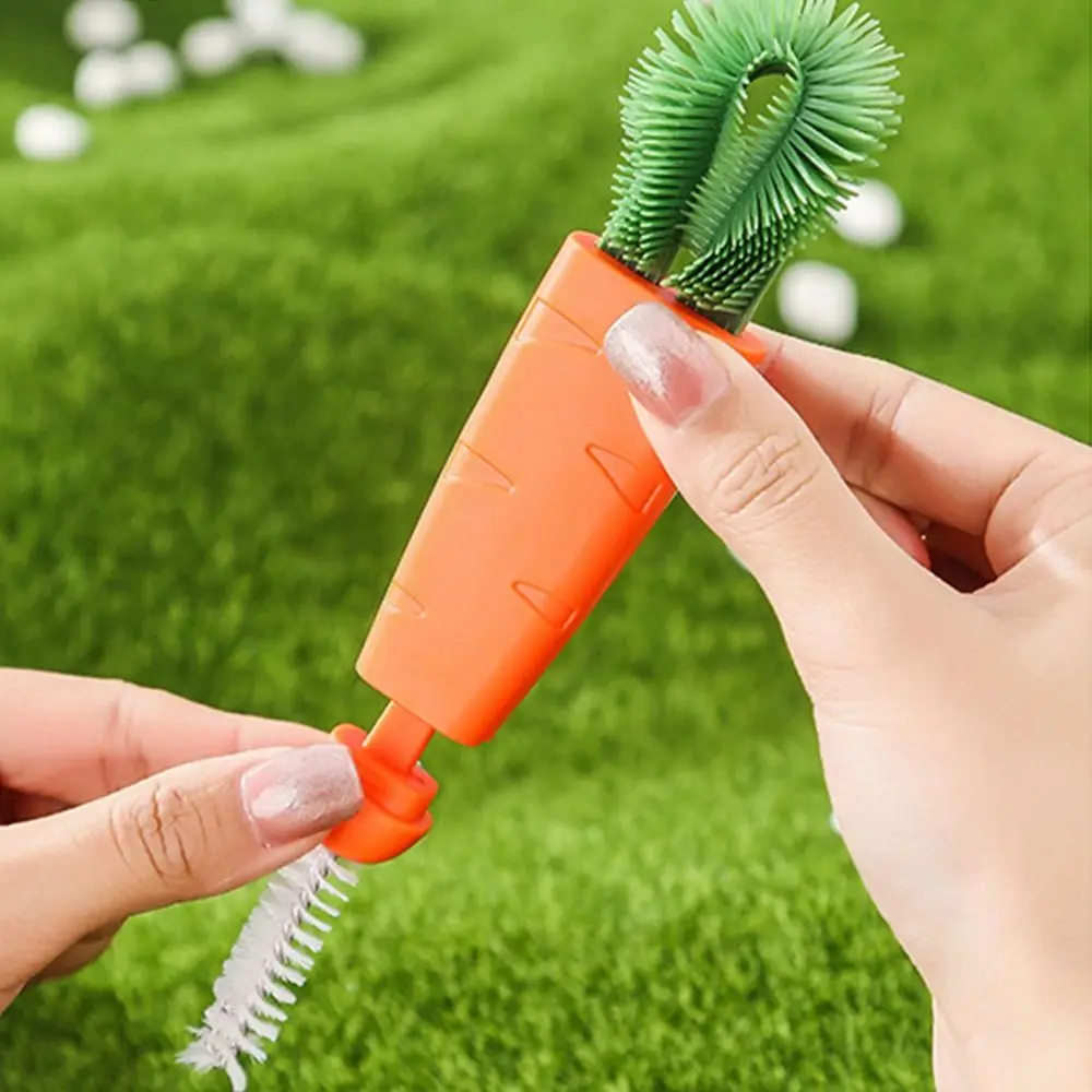 

Carrot Three-in-One Multi-functional Food Grade Durable Cleaning Tool Glass Cleaner Cup Scrubber Milk Bottle Brush