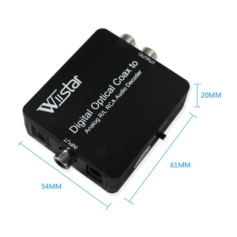 wiistar Цифро-аналоговый конвертер Toslink RCA 3.5 мм