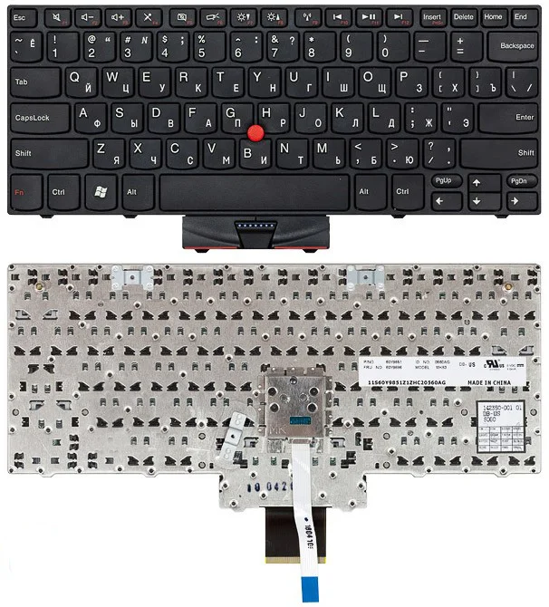 Клавиатура для Lenovo 142350-001 черная с рамкой со стиком |