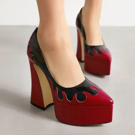 

Туфли на высоком каблуке большого размера с острым носком