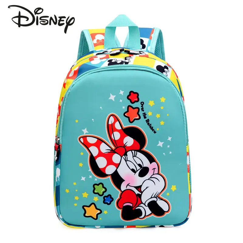 Disney Minnie New Girls' Backpack Fashionable High Quality Student Backpack Cartoon Leisure Multi Functional Student Backpack
