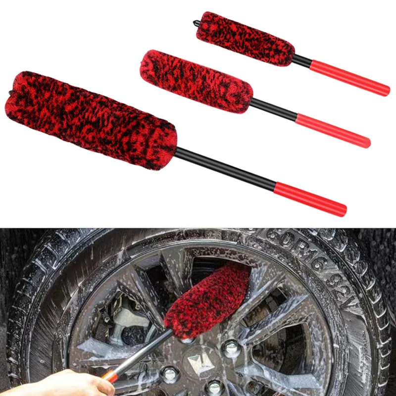 

Auto Wheel Detailing Brush Bendable Wheel Woolies Car Cleaning Tools for Car Rim Tire Washing Easily Clean Hard-To-Reach Areas