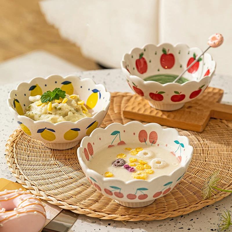 

4.5inch Bowl Ins Style Salads Bowls Tableware Ceramic Ice Cream Cute Rice Bowl For Fruit platos vajilla 밥그릇