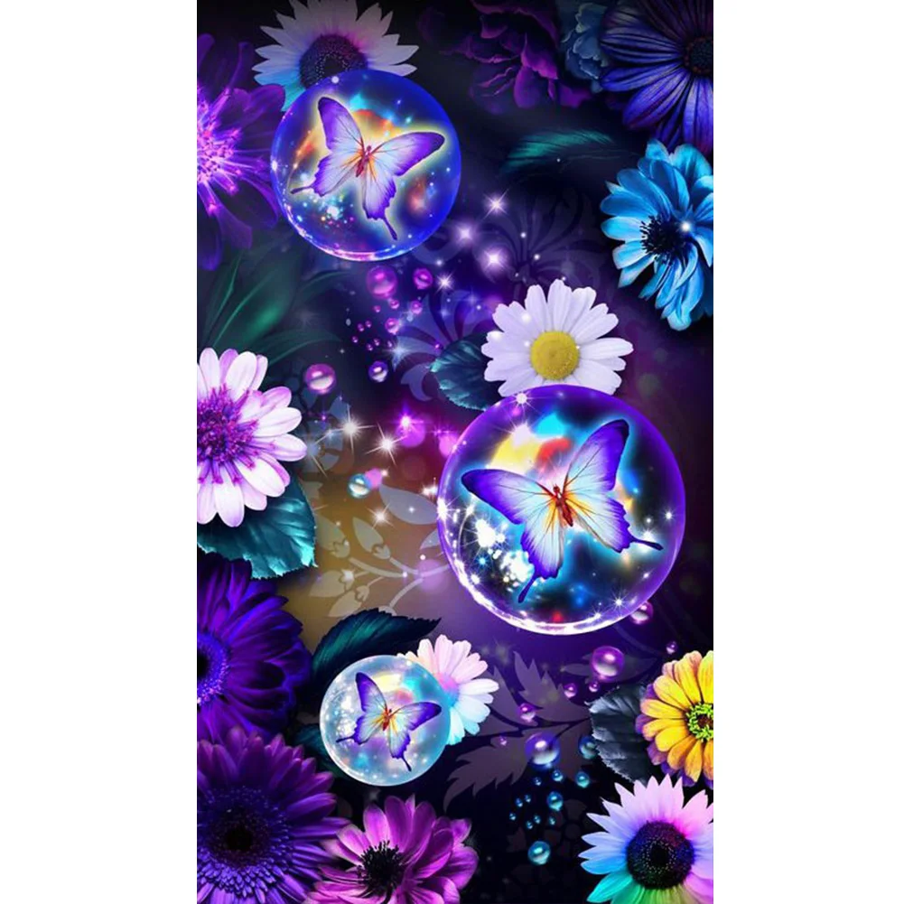 

5D DIY Diamond Painting Set rose butterfly Kit Diamond Mosaic Flower Picture of Rhinestones Home Decoration (Y508)