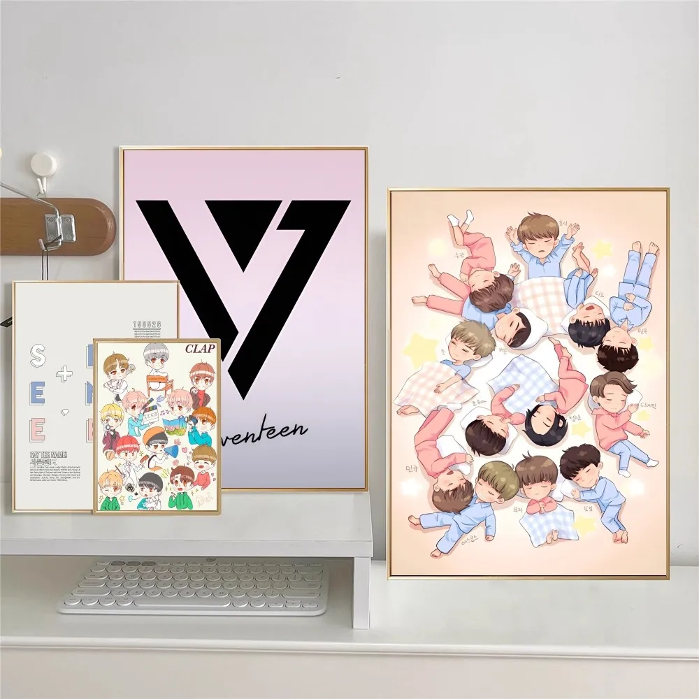 S-Seventeen K-Kpop классические постеры с фильмами необычные наклейки на стену для