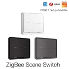Беспроводной кнопочный переключатель Tuya ZigBee, умный пульт дистанционного управления на батарейках, 4 клавиши, 12 сцен, автоматизация