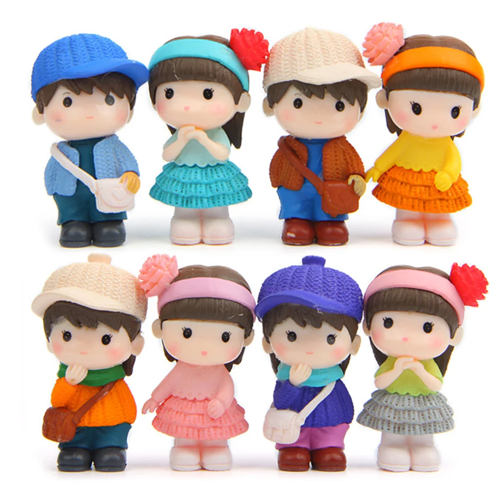 

8 Pcs Micro Ornament Miniture Decoration Wedding Decorations Ceremony Gradient