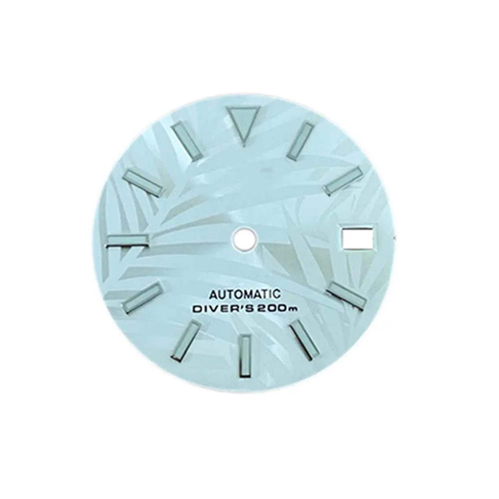 28.5MM Green Luminous Watch Dial for NH35/4R36 Movement Modified Dial Replacement Watches Accessories