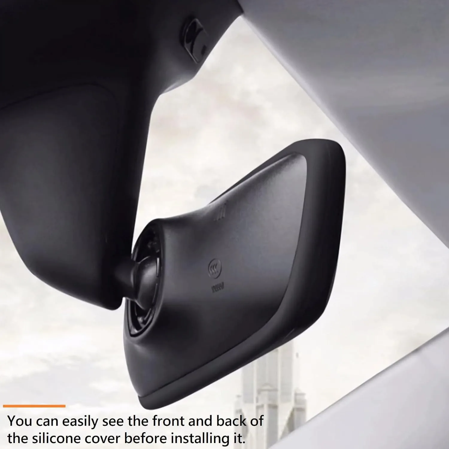 Фото Накладка на зеркало заднего вида для Tesla Model 3/Y/S/X, силиконовая защитная рамка, декоративные аксессуары для зеркала заднего вида. №4