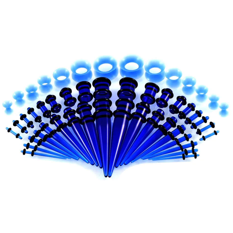 Набор для растяжки ушей 50 шт. Акриловые конические затычки разноцветные туннели