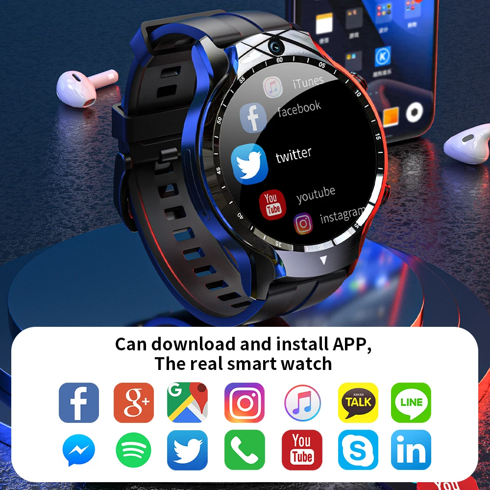Смарт-часы LOKMAT Android APPLLP 5 Wifi GPS умные часы 4G 128G для камеры мужчин фитнес-трекер