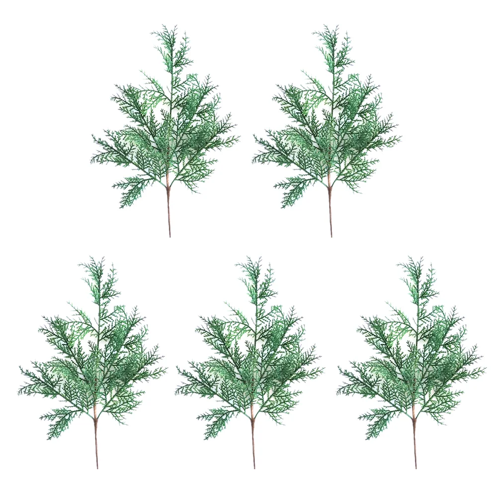 

Artificial Pine Branches Cypress Bouquets Fake Greenery Shrubs Plantssimulation Branch Faux Evergreen Tree