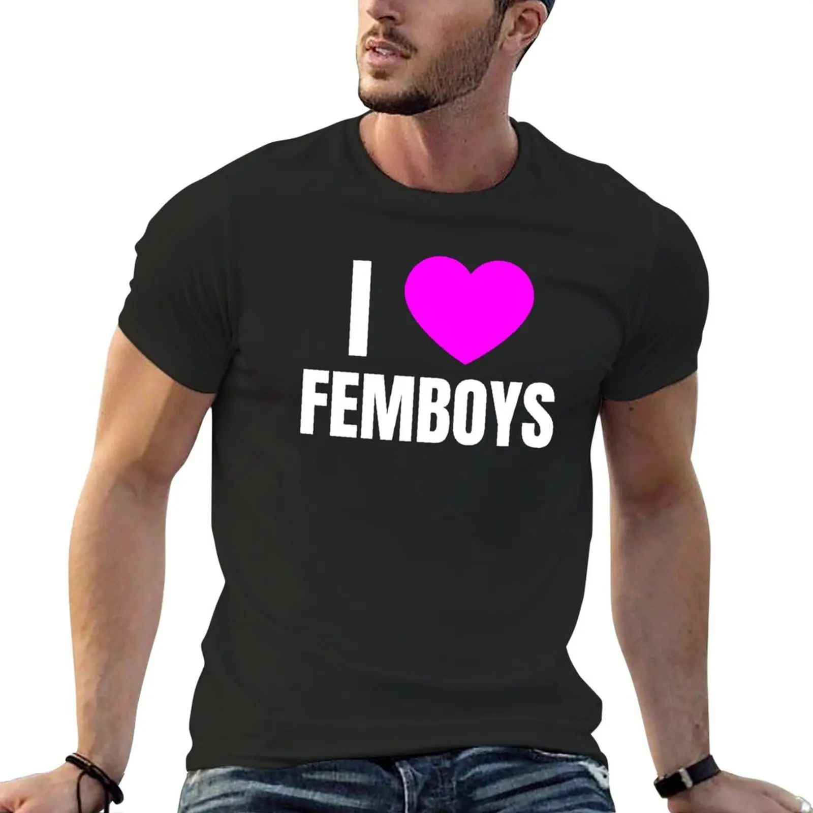 Футболка I love Femboys футболка для мальчика милая одежда женские топы мужчин