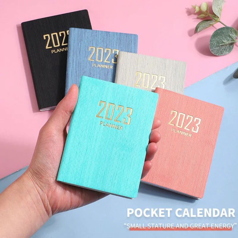 

2023 A7 Mini Notebook 365 Days Portable Pocket Notepad Daily Weekly Agenda Planner Notebooks Stationery Office School Supplies