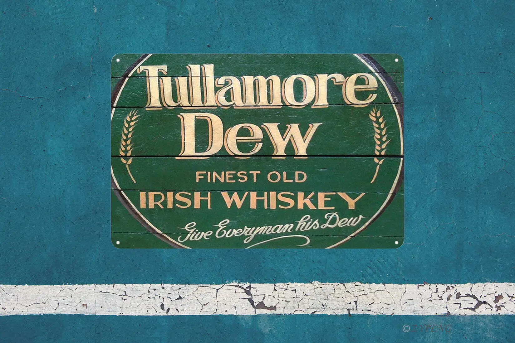 ZYPENG тулламор роса ирландский виски логотип Ретро украшение на стену бар мужская