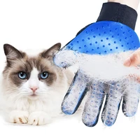 pet grooming glove deshedding brush massage glove pet hair remover mitt perfect for dog cat with long and short fur 1 pack