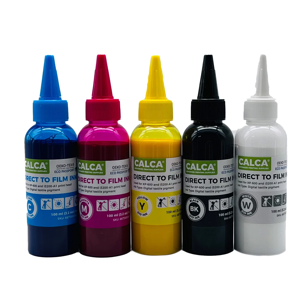 

US Stock CALCA DTF Ink for Direct to Transfer Film Printheads Bottle of 100ml Water-based DTF Inks for DTF Printing Wholesale