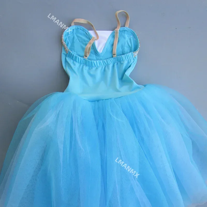 Кружевные балетные пачки без рукавов желтые розовые белые профессиональные