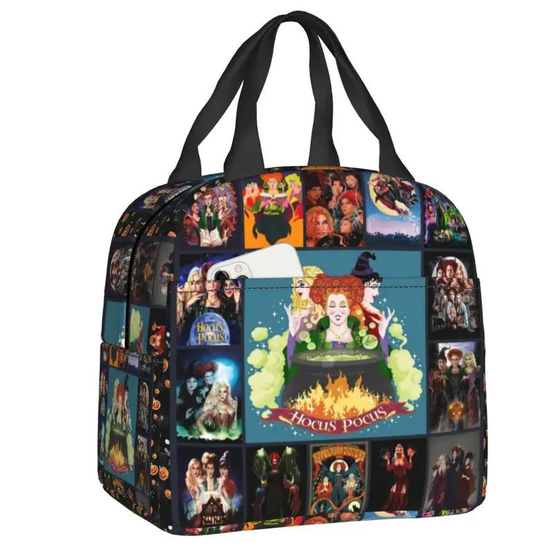 

Hocus Pocus Sanderson Sisters Insulated Lunch Bag for School Halloween Witch Movie Leakproof Cooler Thermal Bento Box Women