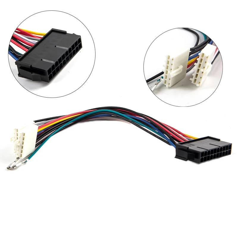 

20Pin ATX To 2Port 6Pin AT Converter Power Cable Cord for 286 386 486 Computer