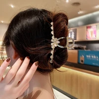 women fashion exquisite luxury daisy flowers opal texture shark clip retro grab clip personalized hair accessories hairpins